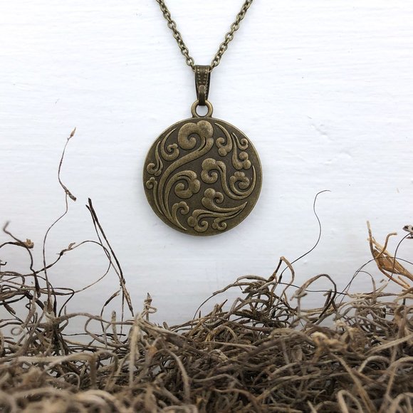 Country Life Barn Landscape Necklace / Handmade Wearable Art Pendant - Picture 4 of 11